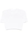 Givenchy Cropped Diamond-pattern T-shirt With Classic Crew Neck In White