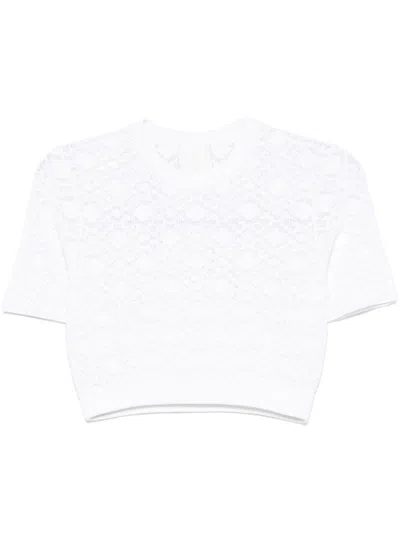 GIVENCHY WHITE CROPPED TOP