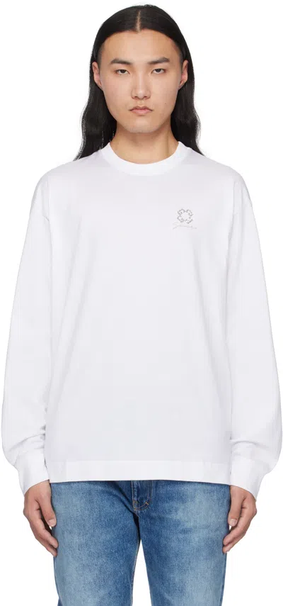 Givenchy White Crystals 4g T-shirt In 100-white