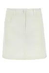 Givenchy Denim Mini Skirt With Belt Loops In White