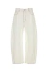 Givenchy White Denim Wide-leg Jeans In Neutral