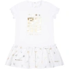 GIVENCHY WHITE DRESS FOR BABY GIRL WITH LOGO
