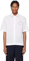 Givenchy White Dripping Embroidery Shirt In 100-white