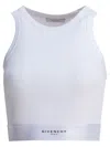 Givenchy White Elastane Top In Gray