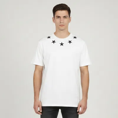 Pre-owned Givenchy White Embellished Short Sleeve T-shirt M