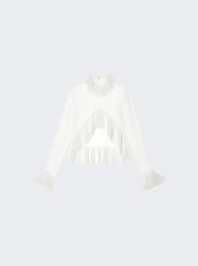 Givenchy White Fibres Women's Blouse