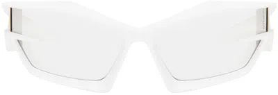 Givenchy White Giv Cut Sunglasses In 21c White/smoke