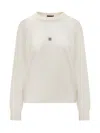 GIVENCHY WHITE GIVENCHY PULLOVER IN WOOL AND CASHMERE