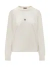 Givenchy Basic Logo Wool Sweatshirt In Panna