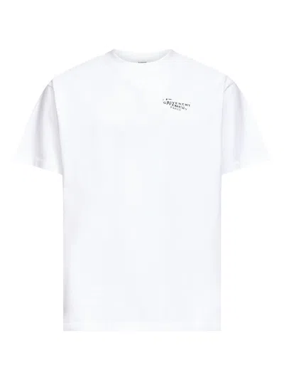 GIVENCHY WHITE GIVENCHY STAMP PRINT T-SHIRT