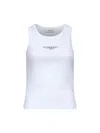 Givenchy White  Stamp Printed Cotton Tank Top In White