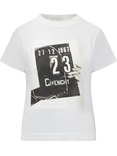 Givenchy White Graphic Crew Neck T-shirt