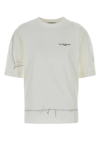 GIVENCHY WHITE GRAPHIC-PRINT T-SHIRT