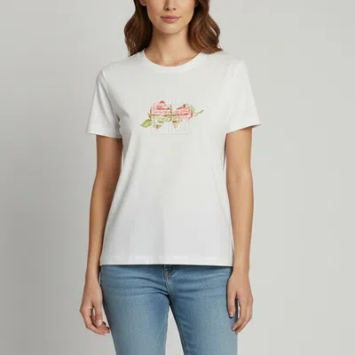 Pre-owned Givenchy White Jersey Printed Short Sleeve T-shirt S