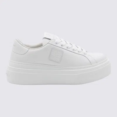 Givenchy White City Platform Sneakers In 100 White