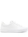 GIVENCHY WHITE LEATHER CITY SPORT SNEAKERS FOR WOMEN
