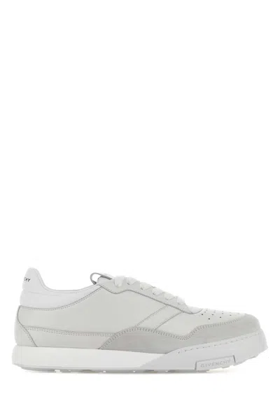 Givenchy White Calf Leather Bos Taurus Low Top Sneakers In Multi