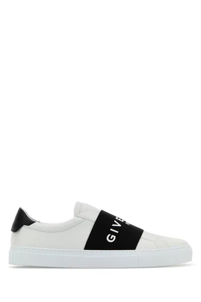 Givenchy White Leather Slip Ons