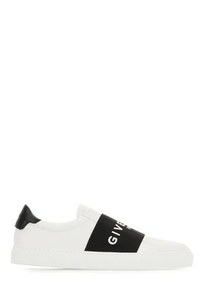 Givenchy Urban Street Leather Sneakers With Elastic Band In White