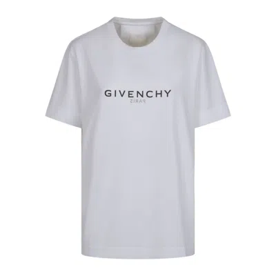 Givenchy White Logo Cotton T-shirt For Women