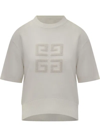 Givenchy White Logo Crew Neck Jumper