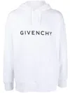 Givenchy Archetype Logo Cotton Jersey Hoodie In White