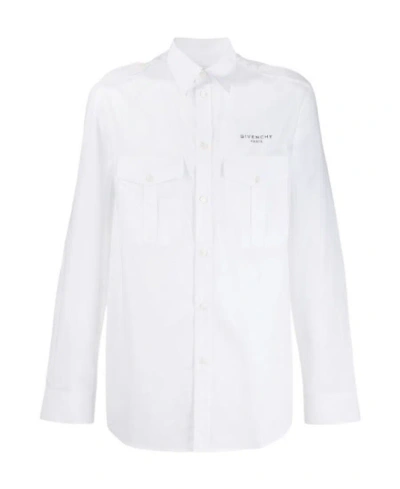 Givenchy White Logo Pocket Shirt