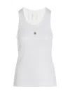 Givenchy White Logo Scoop Neck Top In White