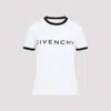 Givenchy White Crewneck T-shirt With Logo Lettering On The Front And 4g Logo On The Rear In Cotton S In White