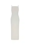 Givenchy Women White Long Dress With Square Neckline And Rear Single Slit In Viscose Blend Woman In White