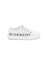 GIVENCHY WHITE LOW SNEAKERS WITH GIVENCHY SIGNATURE