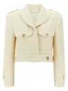 Givenchy Single-breasted Cropped Blazer In White