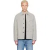 Givenchy White Stripes Regular Jacket In Gray