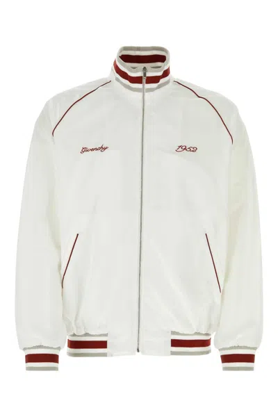 GIVENCHY WHITE NYLON BOMBER JACKET