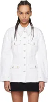 Givenchy Denim Buttoned Jacket In 104-optic White