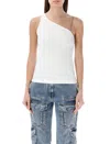 GIVENCHY WHITE ONE SHOULDER 4G TOP FOR WOMEN