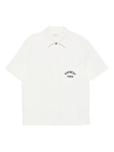 Givenchy Men Short Sleeve Shirt In White