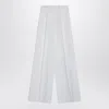 Givenchy White Pleated Cotton Trousers In White