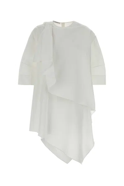 GIVENCHY WHITE POPLIN MINI DRESS