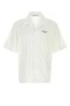 Givenchy Convertible-collar Logo-print Cotton-poplin Shirt In White