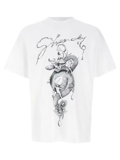 GIVENCHY WHITE PRINTED T-SHIRT