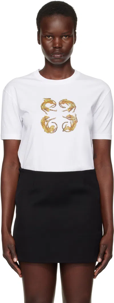 Givenchy White Regular Fit T-shirt In 100-white