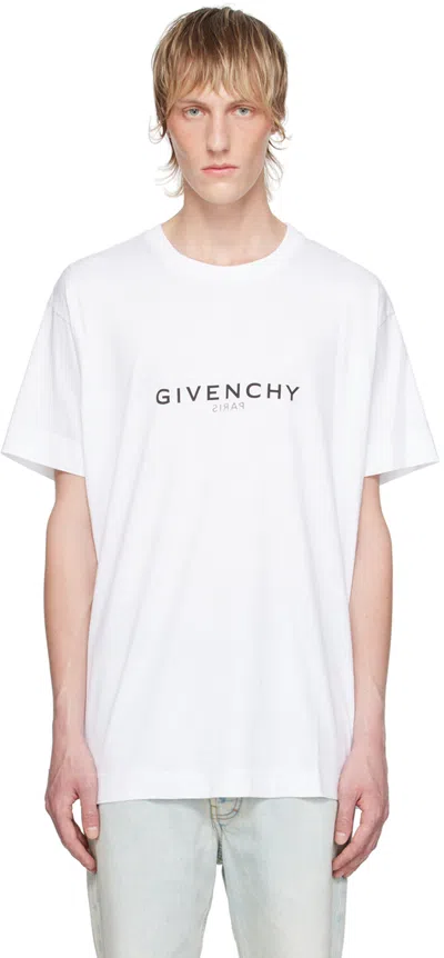 Givenchy Men White Cotton T-shirt