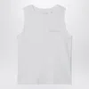 Givenchy White Ribbed Tank Top With Logo