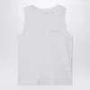 Givenchy White Ribbed Tank Top With Logo