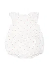 Givenchy White Romper For Baby Girl With 4g Pattern In White