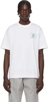 Givenchy White Sequins Argyle Pattern T-shirt In 100-white