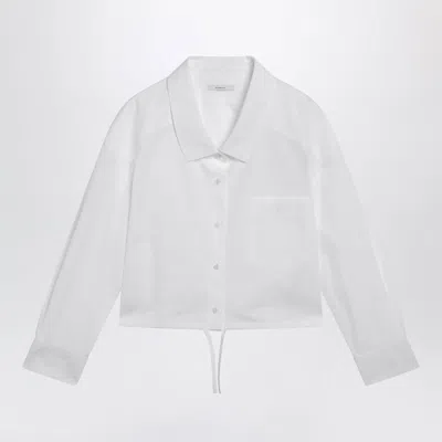 Givenchy Cropped Poplin Shirt In White