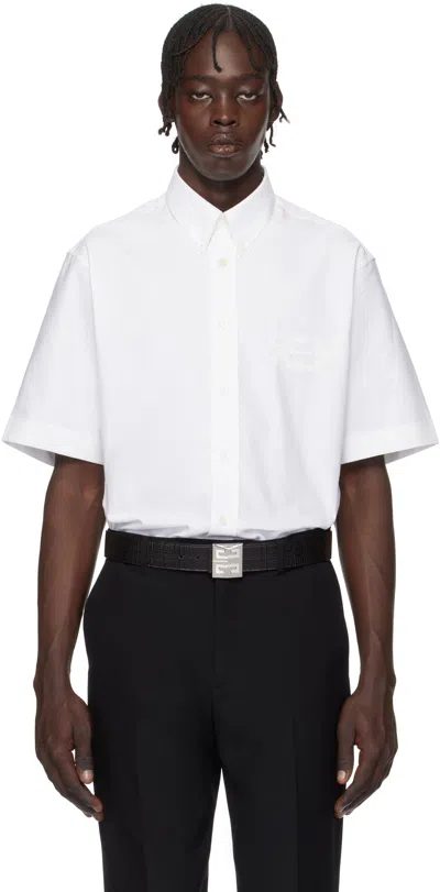 Givenchy White Short Sleeve Shirt In 100-white