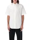 Givenchy Logo Hardware Long Sleeve Cotton Button-up In White